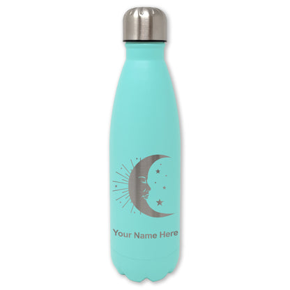 LaserGram Double Wall Water Bottle, Moon, Personalized Engraving Included