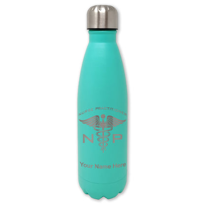 LaserGram Double Wall Water Bottle, NP Nurse Practitioner, Personalized Engraving Included