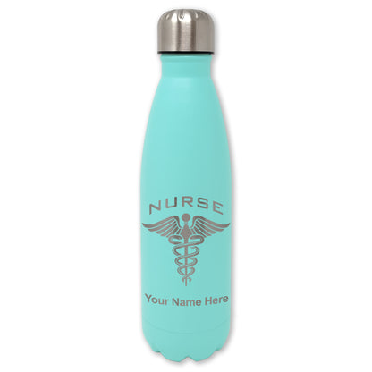 LaserGram Double Wall Water Bottle, Nurse, Personalized Engraving Included