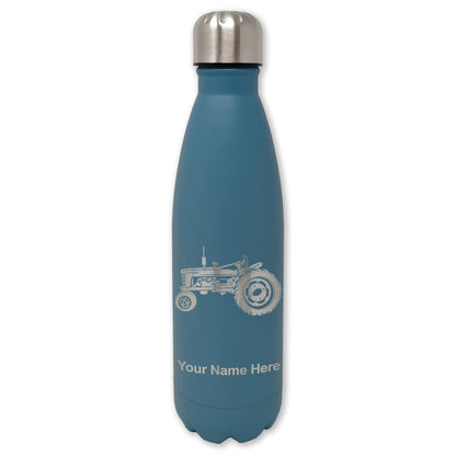LaserGram Double Wall Water Bottle, Old Farm Tractor, Personalized Engraving Included
