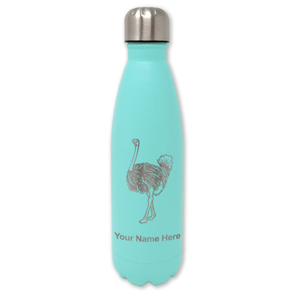 LaserGram Double Wall Water Bottle, Ostrich, Personalized Engraving Included