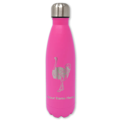 LaserGram Double Wall Water Bottle, Ostrich, Personalized Engraving Included