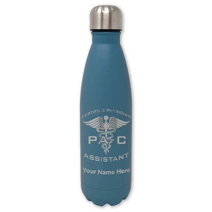 LaserGram Double Wall Water Bottle, PA-C Certified Physician Assistant, Personalized Engraving Included