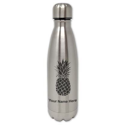 LaserGram Double Wall Water Bottle, Pineapple, Personalized Engraving Included