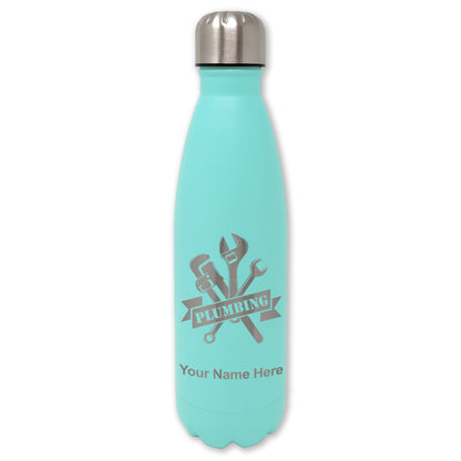 LaserGram Double Wall Water Bottle, Plumbing, Personalized Engraving Included