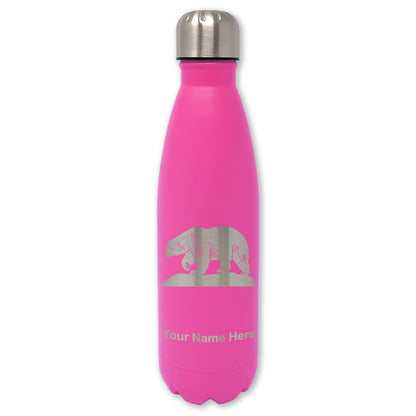 LaserGram Double Wall Water Bottle, Polar Bear, Personalized Engraving Included