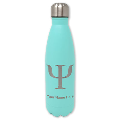 LaserGram Double Wall Water Bottle, Psi Symbol, Personalized Engraving Included