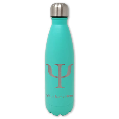 LaserGram Double Wall Water Bottle, Psi Symbol, Personalized Engraving Included
