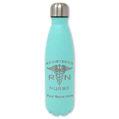 LaserGram Double Wall Water Bottle, RN Registered Nurse, Personalized Engraving Included