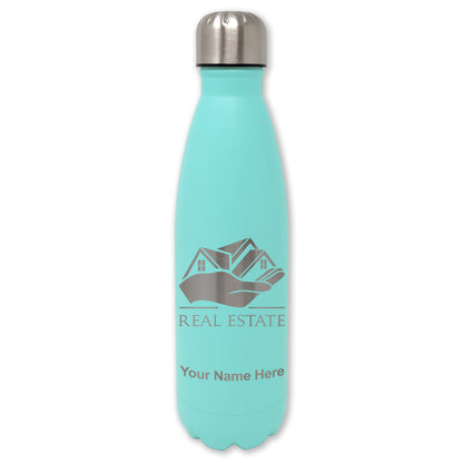 LaserGram Double Wall Water Bottle, Real Estate, Personalized Engraving Included