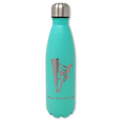 LaserGram Double Wall Water Bottle, Rock Climber, Personalized Engraving Included