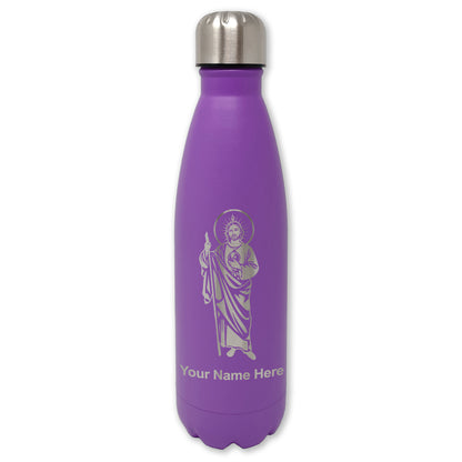 LaserGram Double Wall Water Bottle, Saint Jude, Personalized Engraving Included