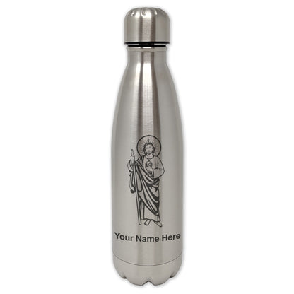 LaserGram Double Wall Water Bottle, Saint Jude, Personalized Engraving Included