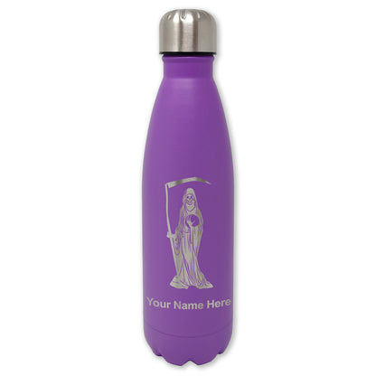 LaserGram Double Wall Water Bottle, Santa Muerte, Personalized Engraving Included