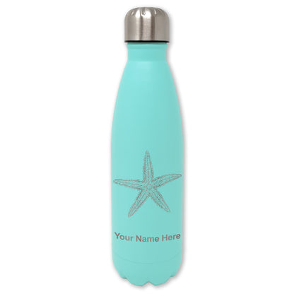 LaserGram Double Wall Water Bottle, Starfish, Personalized Engraving Included