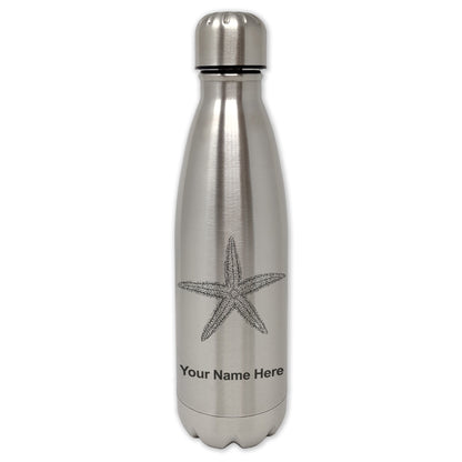 LaserGram Double Wall Water Bottle, Starfish, Personalized Engraving Included