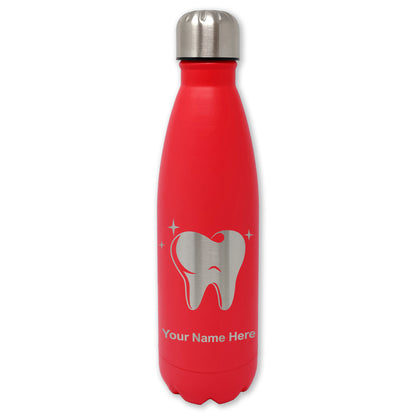 LaserGram Double Wall Water Bottle, Tooth, Personalized Engraving Included