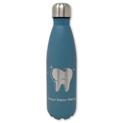 LaserGram Double Wall Water Bottle, Tooth, Personalized Engraving Included