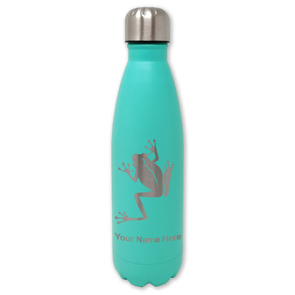 LaserGram Double Wall Water Bottle, Tree Frog, Personalized Engraving Included