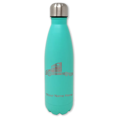 LaserGram Double Wall Water Bottle, Truck Cab, Personalized Engraving Included