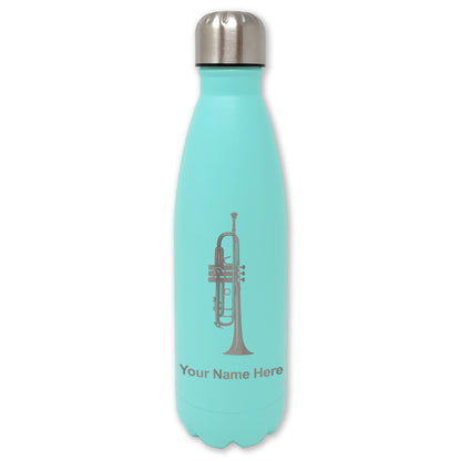 LaserGram Double Wall Water Bottle, Trumpet, Personalized Engraving Included