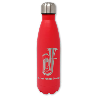 LaserGram Double Wall Water Bottle, Tuba, Personalized Engraving Included
