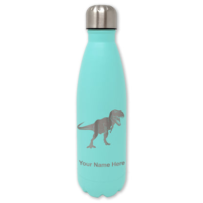 LaserGram Double Wall Water Bottle, Tyrannosaurus Rex Dinosaur, Personalized Engraving Included