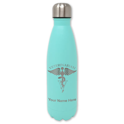 LaserGram Double Wall Water Bottle, Veterinarian, Personalized Engraving Included
