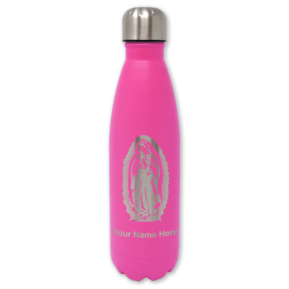 LaserGram Double Wall Water Bottle, Virgen de Guadalupe, Personalized Engraving Included