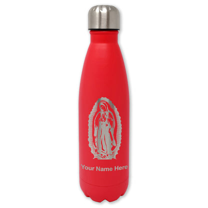 LaserGram Double Wall Water Bottle, Virgen de Guadalupe, Personalized Engraving Included