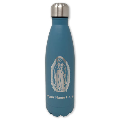 LaserGram Double Wall Water Bottle, Virgen de Guadalupe, Personalized Engraving Included