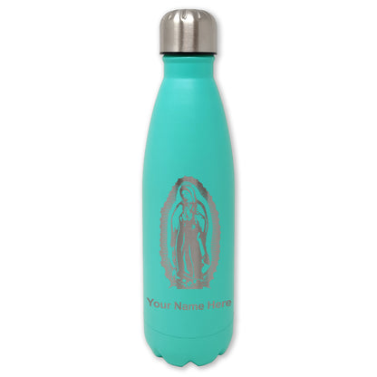 LaserGram Double Wall Water Bottle, Virgen de Guadalupe, Personalized Engraving Included