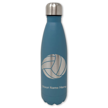LaserGram Double Wall Water Bottle, Volleyball Ball, Personalized Engraving Included