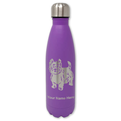 LaserGram Double Wall Water Bottle, West Highland Terrier Dog, Personalized Engraving Included