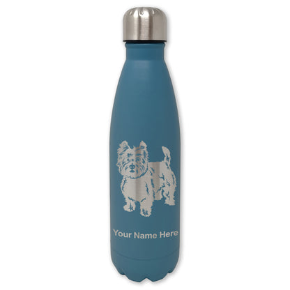LaserGram Double Wall Water Bottle, West Highland Terrier Dog, Personalized Engraving Included