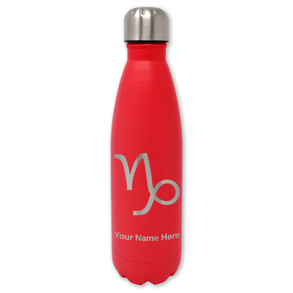 LaserGram Double Wall Water Bottle, Zodiac Sign Capricorn, Personalized Engraving Included