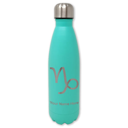 LaserGram Double Wall Water Bottle, Zodiac Sign Capricorn, Personalized Engraving Included