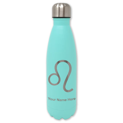 LaserGram Double Wall Water Bottle, Zodiac Sign Leo, Personalized Engraving Included