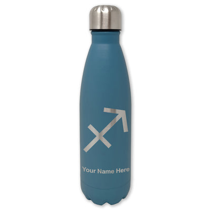 LaserGram Double Wall Water Bottle, Zodiac Sign Sagittarius, Personalized Engraving Included