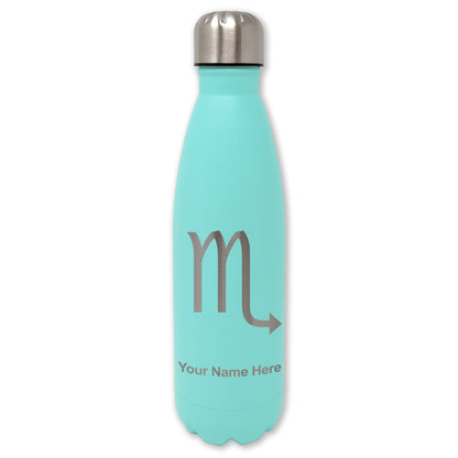 LaserGram Double Wall Water Bottle, Zodiac Sign Scorpio, Personalized Engraving Included