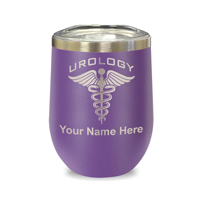 LaserGram Double Wall Stainless Steel Wine Glass, Urology, Personalized Engraving Included