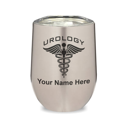 LaserGram Double Wall Stainless Steel Wine Glass, Urology, Personalized Engraving Included
