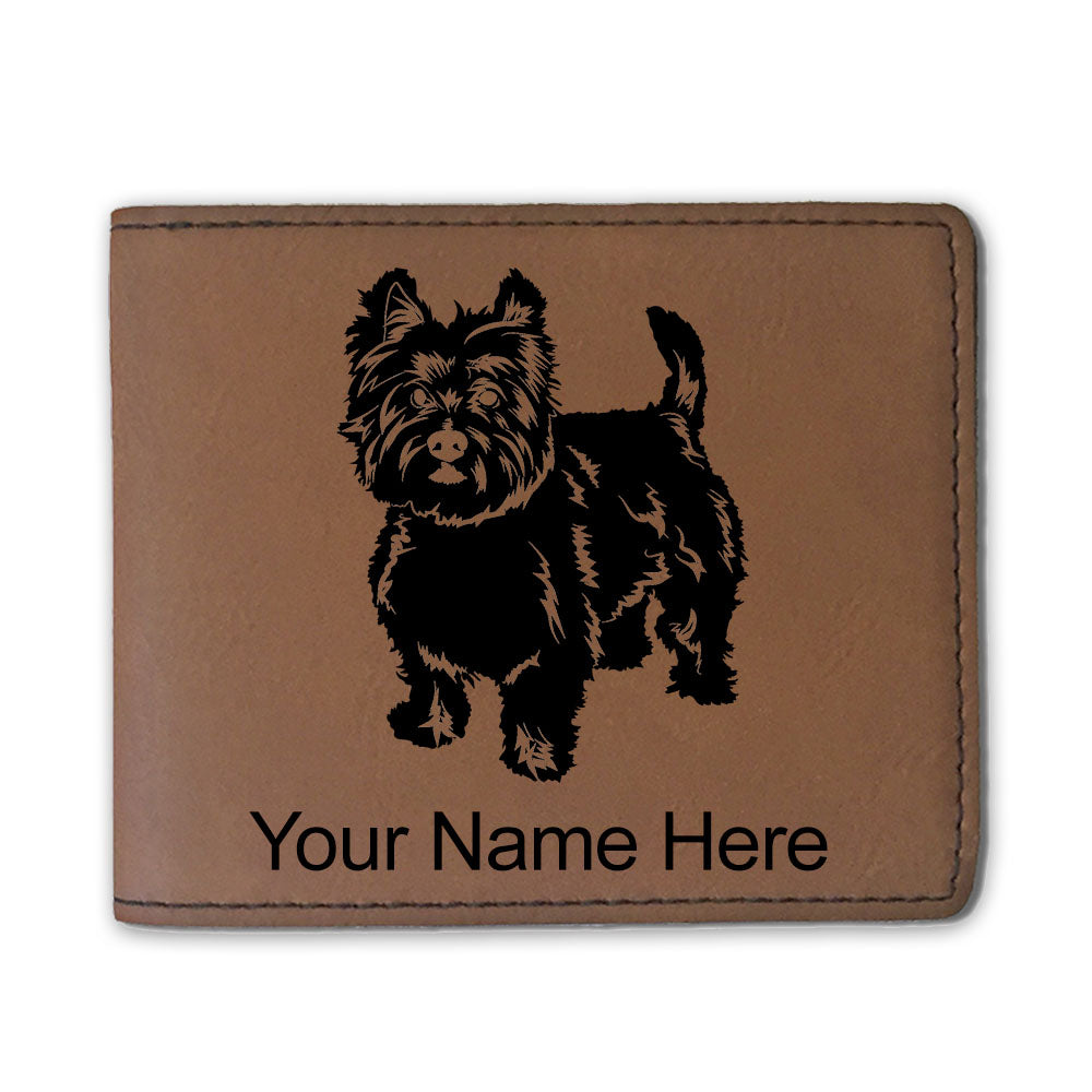 Faux Leather Bi-Fold Wallet, West Highland Terrier Dog, Personalized Engraving Included