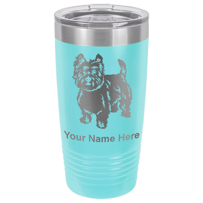 20oz Vacuum Insulated Tumbler Mug, West Highland Terrier Dog, Personalized Engraving Included