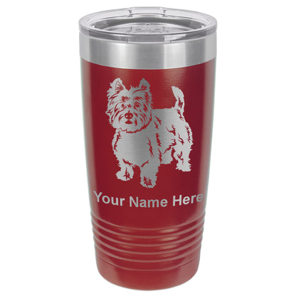 20oz Vacuum Insulated Tumbler Mug, West Highland Terrier Dog, Personalized Engraving Included