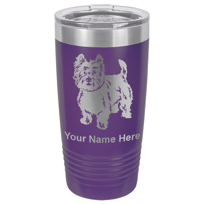 20oz Vacuum Insulated Tumbler Mug, West Highland Terrier Dog, Personalized Engraving Included