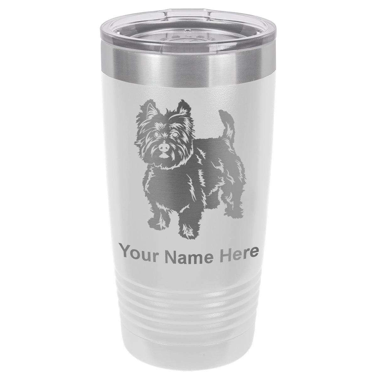 20oz Vacuum Insulated Tumbler Mug, West Highland Terrier Dog, Personalized Engraving Included