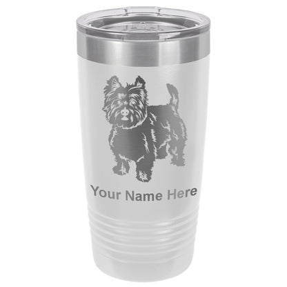 20oz Vacuum Insulated Tumbler Mug, West Highland Terrier Dog, Personalized Engraving Included