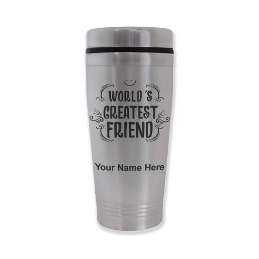 Commuter Travel Mug, World's Greatest Friend, Personalized Engraving Included