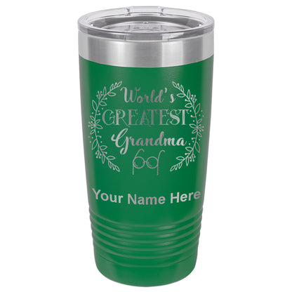 20oz Vacuum Insulated Tumbler Mug, World's Greatest Grandma, Personalized Engraving Included